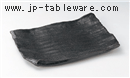 黒燻し１０．０長角皿