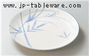 ブルー笹１３．０丸皿