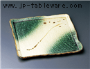 織部吹き角皿（大）