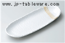 粉引塗分け９．０小判皿