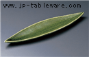 織部笹長皿