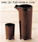漆ブラウン切立冷酒器