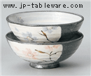 舞花茶碗（ピンク）