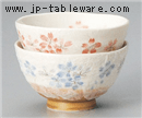 平安桜飯碗（赤）