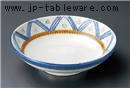 白釉トチリ点格子７．５麺鉢