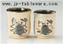 織部かに組湯呑（大）