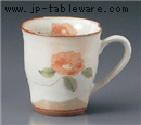 粉引野の花椿マグ