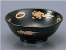 黒釉金竜７．０玉淵丼