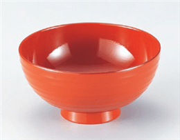 ［ＴＭ］朱４寸平筋汁椀