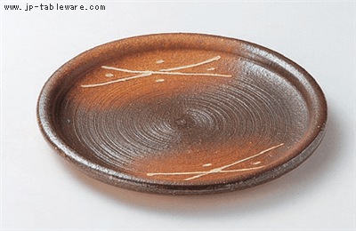 焼締彫入７．５皿