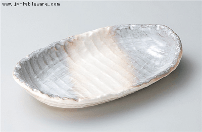 かすみ志野８．０小判皿