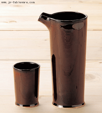 漆ブラウン切立冷酒器
