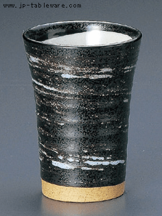 黒水晶白ハケフリーカップ