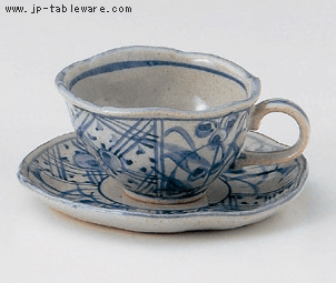 藍染間取花コーヒー碗(碗のみ-受け皿なし) 藍染間取花コーヒー碗(碗のみ-受け皿なし)