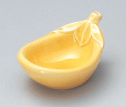 黄釉ナス型珍味入