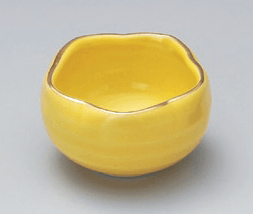 渕金黄釉桔梗型珍味