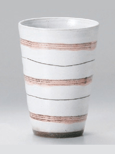 彫筋（ピンク）フリーカップ
