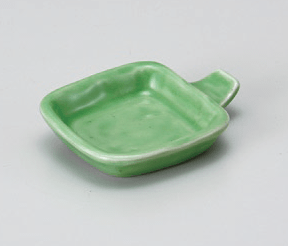 緑色箸置珍味皿