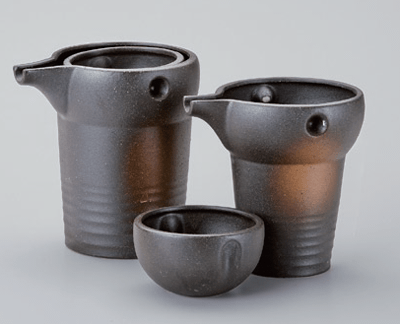 黒備前冷酒ゆらり（大）（保冷器）