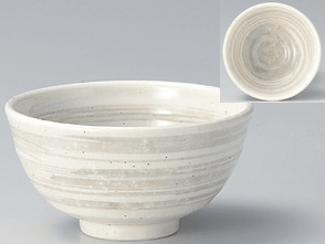 ハケメ粉引茶碗