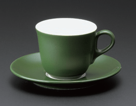 マーレコーヒー碗　グリーン（碗のみ-受け皿なし）