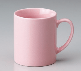 ピンクマグカップ