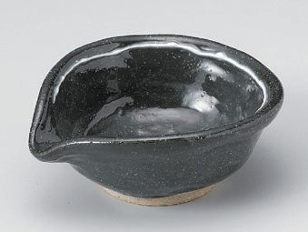 黒化粧一珍3.5片口小鉢 黒化粧一珍3.5片口小鉢