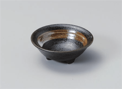 白刷毛天目足付ミニ鉢