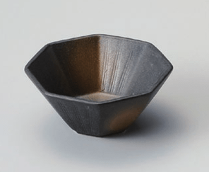 黒茶吹八角小付