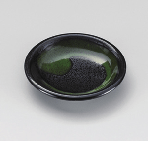 黒結晶グリーン流３．０玉皿
