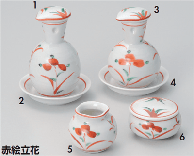 赤絵立花汁次(大)身のみ 赤絵立花汁次(大)身のみ
