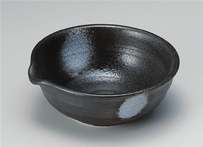 白吹黒水晶６．０片口鉢