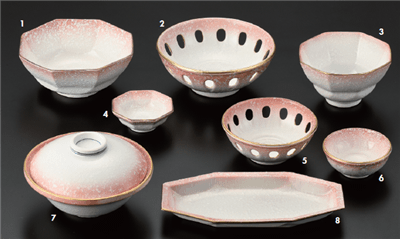 ピンク吹　スカシ小鉢