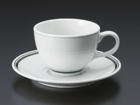 コントルノ(グリーン)コーヒー碗皿 コントルノ(グリーン)コーヒー碗皿