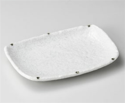 粉引水玉6.0焼物皿 粉引水玉6.0焼物皿