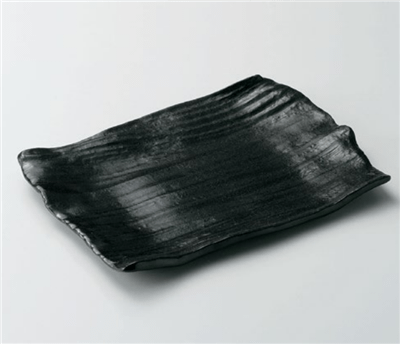 黒燻し10.0長角皿 黒燻し10.0長角皿