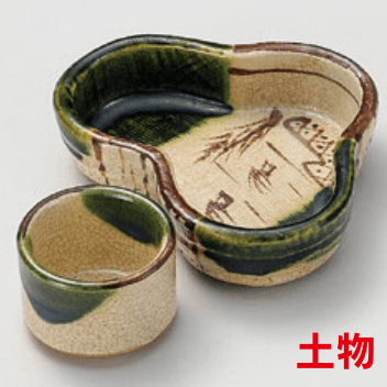 織部松型鉢