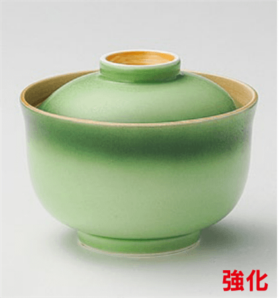 緑彩円菓子碗