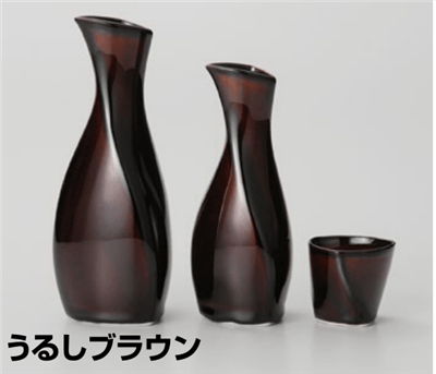 うるしブラウンオリメ徳利大 うるしブラウンオリメ徳利大