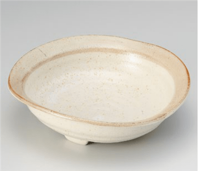 砂うのふ渕茶三ﾂ足変形小鉢