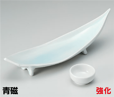 青磁笹舟高台鉢 青磁笹舟高台鉢
