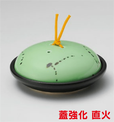 ﾋﾜ釉黒飛ばし陶板鍋(小)