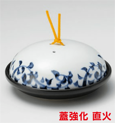 染付ﾀｺ唐草陶板鍋(大)