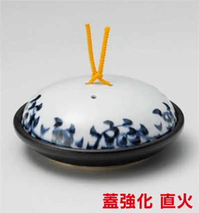 染付ﾀｺ唐草陶板鍋(小)