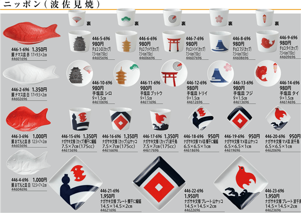 ﾆｯﾎﾟﾝ 鯛 ﾅﾏｽ皿 赤