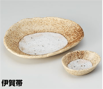 伊賀帯7寸変形皿 伊賀帯7寸変形皿