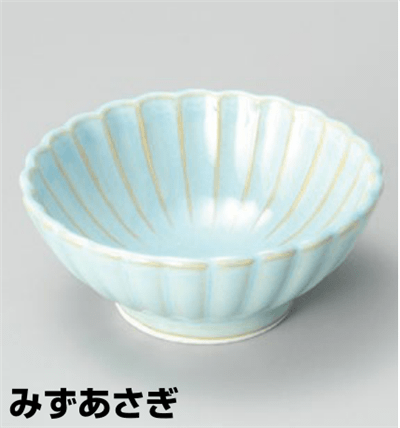 みずあさぎ菊型3.6浅鉢