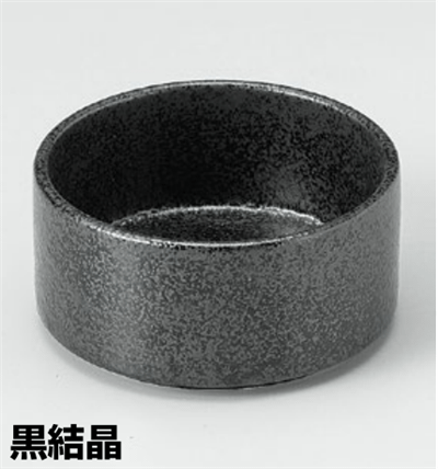黒結晶丸8㎝ｽﾀｯｸ鉢