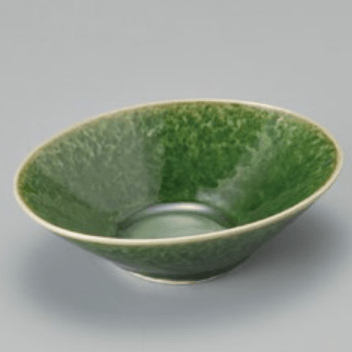 練り抹茶石目3.7楕円鉢