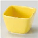 黄釉二彩3.3角小鉢